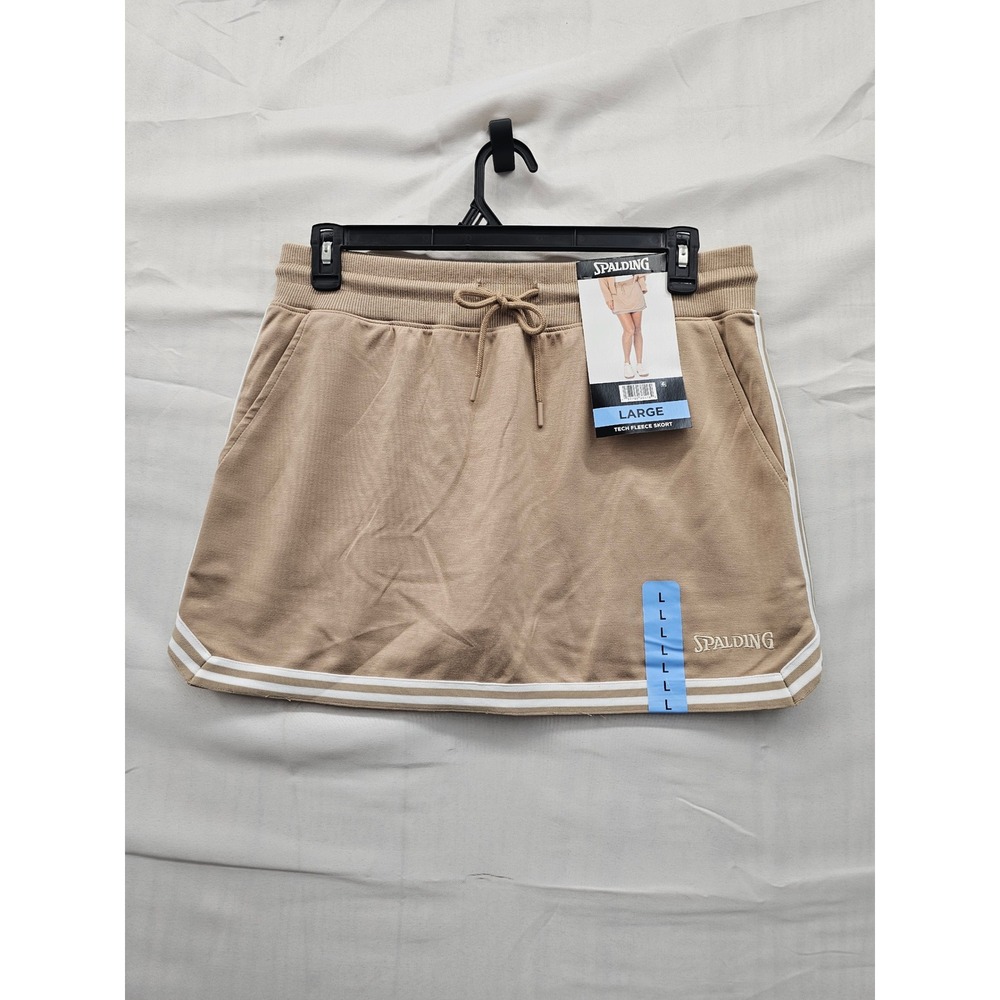 Spalding Womens Athletic Skort Brown Polyester Blend Workout Size Large